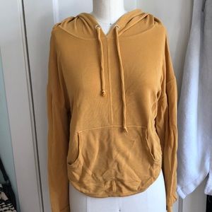 Yellow/ mustard cut out hoodie